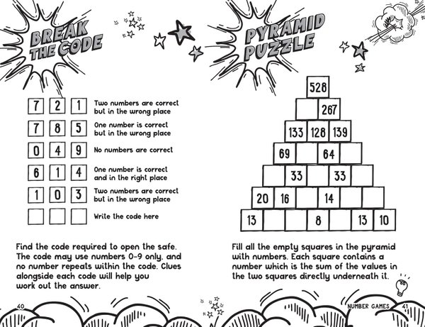 Solve It!: Number Games for Big Thinkers - More Than 120 Fun Puzzles for Kids Aged 8 and Above
