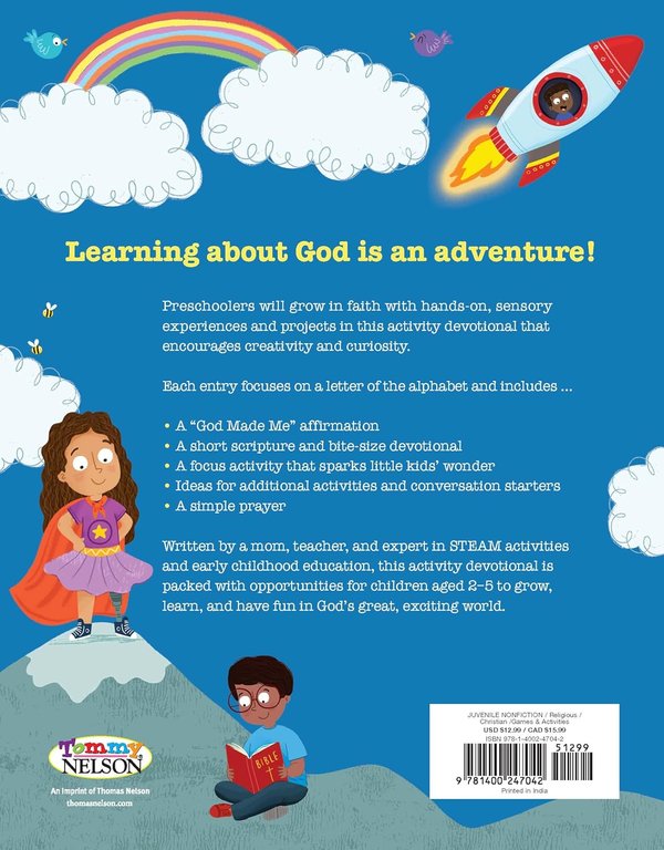 God Made Me from A to Z: 26 Activity Devotions for Curious Little Kids